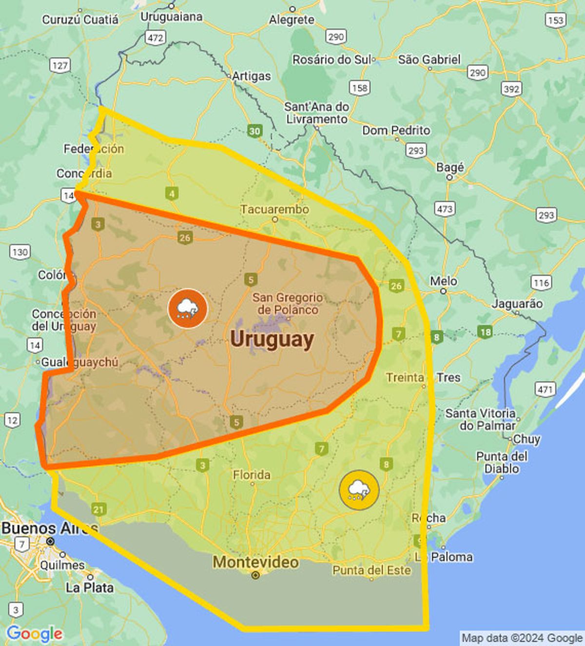 Se Ampl A La Alerta Naranja Y Amarilla De Meteorolog A Por Persistencia