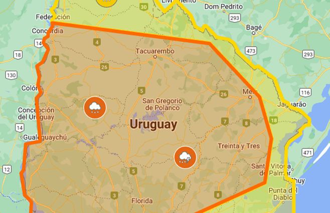 Alerta naranja y amarilla de Meteorología por tormentas fuertes y