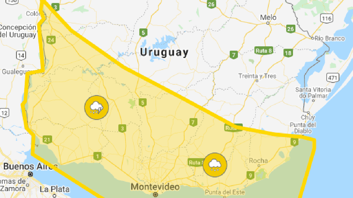 Rige Alerta Amarilla Por Tormentas Fuertes Y Lluvias Intensas