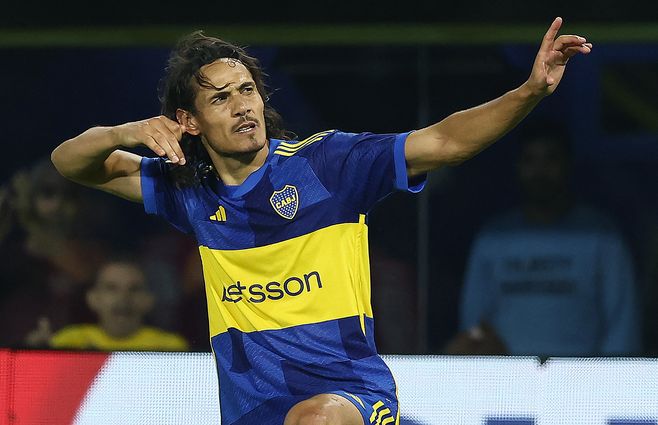 Cavani Anot Tres Goles E Hizo Festejar A Boca En El Partido Ante Belgrano