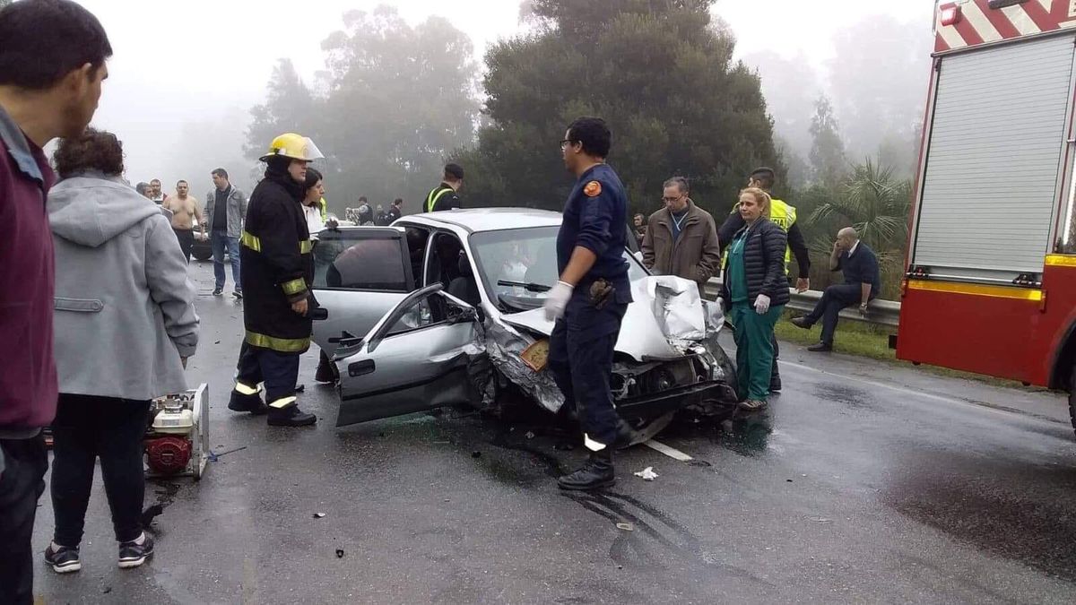 Múltiple choque en Ruta 9 con varias personas heridas a diez kilómetros