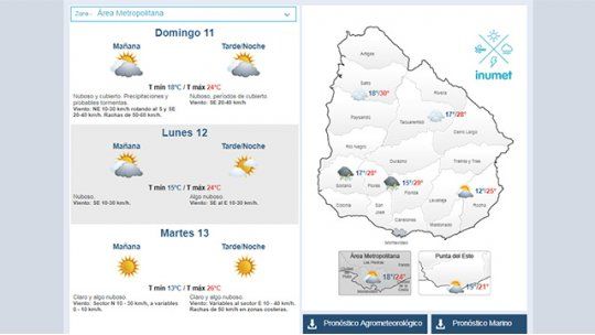 Domingo Nuboso Y Cubierto Con Precipitaciones Y Tormentas