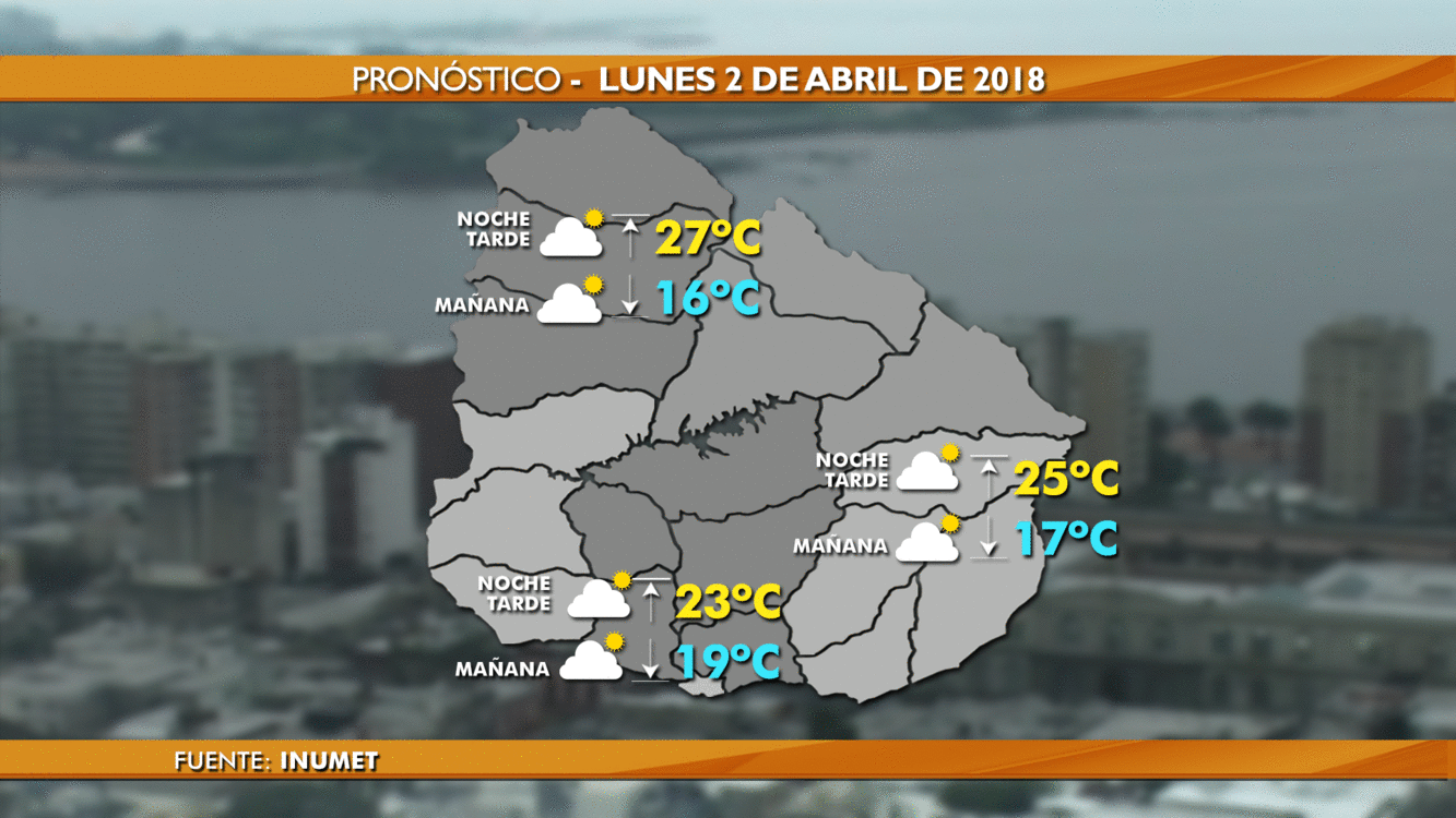 CLIMA LUNES 2 DE ABRIL 2018