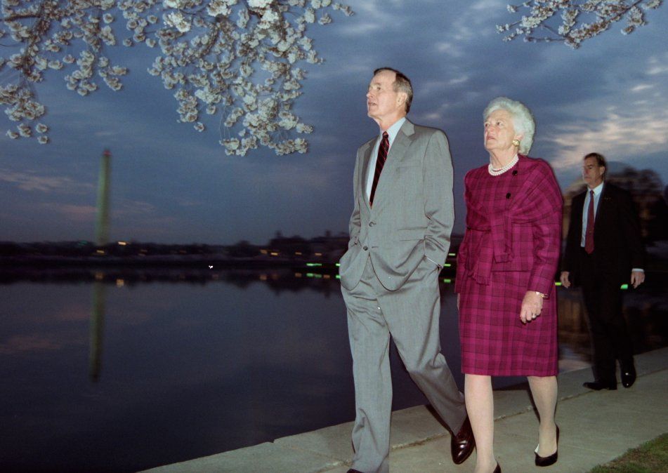 Foto tomada el 8 de abril de 1992. El presidente de Estados Unidos Foto tomada el 8 de abril de 1992. El presidente de Estados Unidos