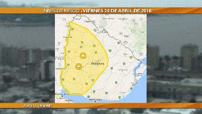 alerta amarilla por tormentas afecta a 11 departamentos