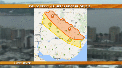 alerta naranja y amarilla por tormentas fuertes y lluvias