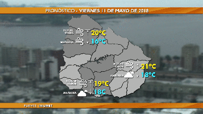 miercoles con tormentas y maxima de 23ºc en la capital