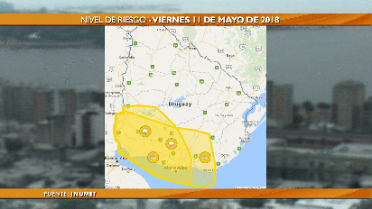 alerta amarilla para el suroeste y centro-sur del pais por tormentas y vientos fuertes