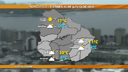 viernes de futbol con minima de 4ºc en montevideo
