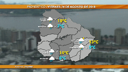 buen tiempo este jueves y maxima de 18ºc en montevideo