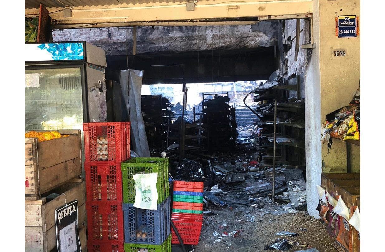 incendio supermercado enfriamiento