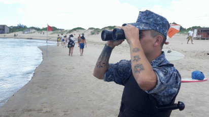 intensa busqueda en valizas para hallar a joven que intento cruzar a nado el arroyo