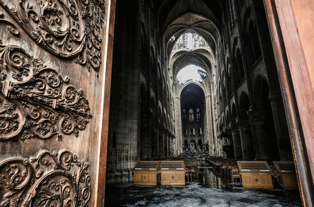 Notre Dame Destrucción post incendio
