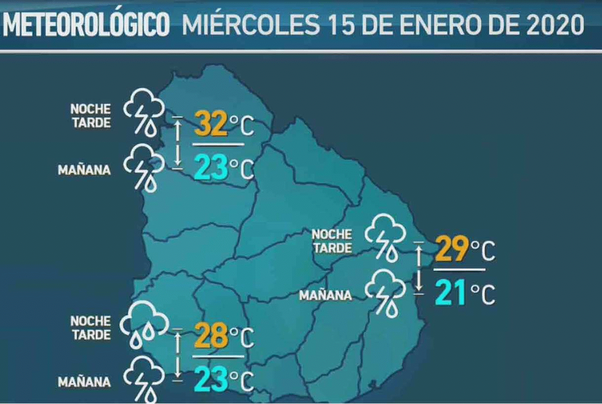 clima lunes 13 enero 2020
