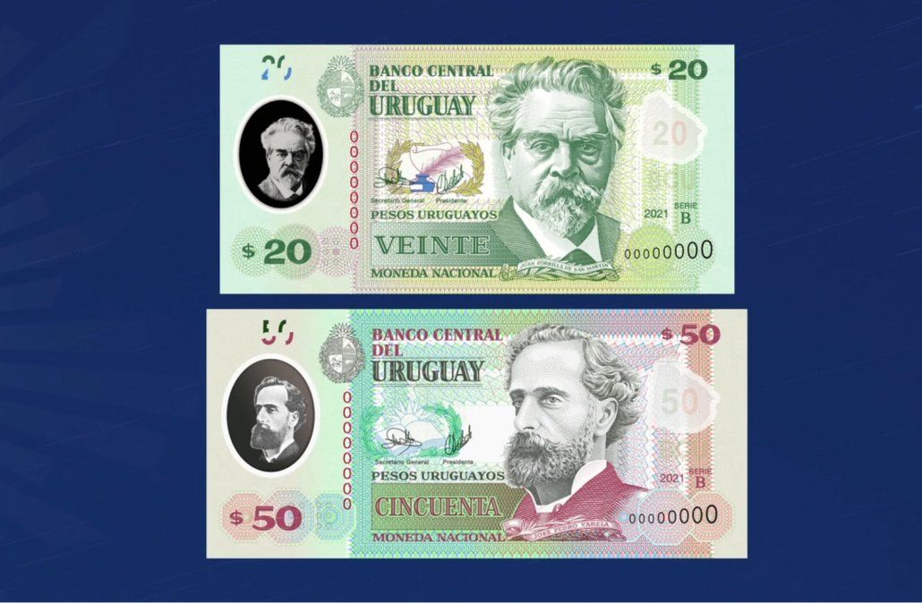 Desde este sábado se ponen en circulación los nuevos billetes de 20 y 50  pesos | BCU, Billetes plásticos, Día del Patrimonio