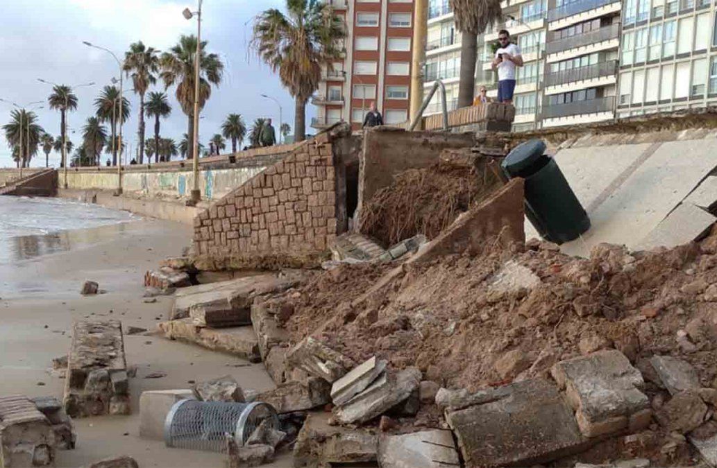 Vecinos y deportistas que circulaban por la rambla se vieron sorprendidos por la situación