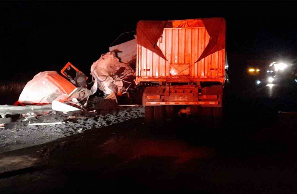 Así quedaron los camiones tras el accidente