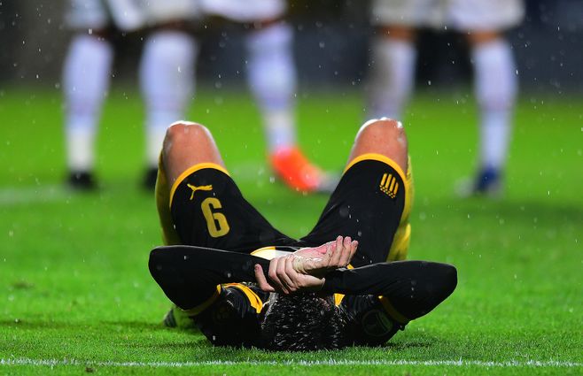 Gastón Rodríguez lamenta el resultado ante Fluminense. Hizo el gol del descuento en los minutos finales. Peñarol quiso pero no pudo.&nbsp; Ahora debe ganar en Río para seguir en la Sudamericana.&nbsp;