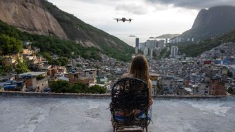 Foto: AFP. Videos con dron en favela de Rocinha.