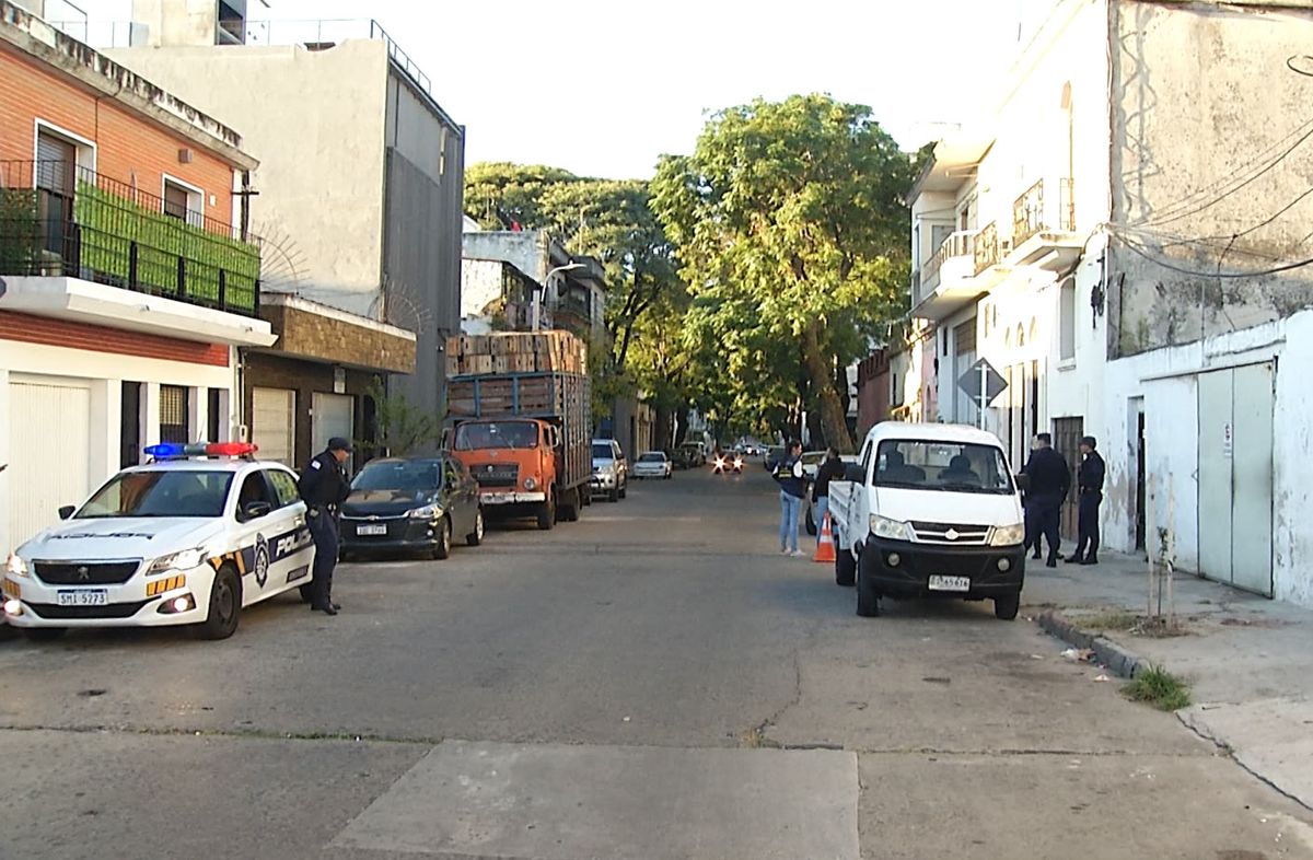 Foto: Subrayado. Escena del homicidio, en barrio Reus. Foto: Subrayado. Escena del homicidio, en barrio Reus.