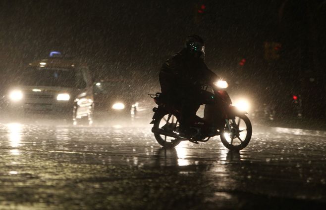 La lluvias registradas durante la pasada madrugada. Foto: FocoUy.