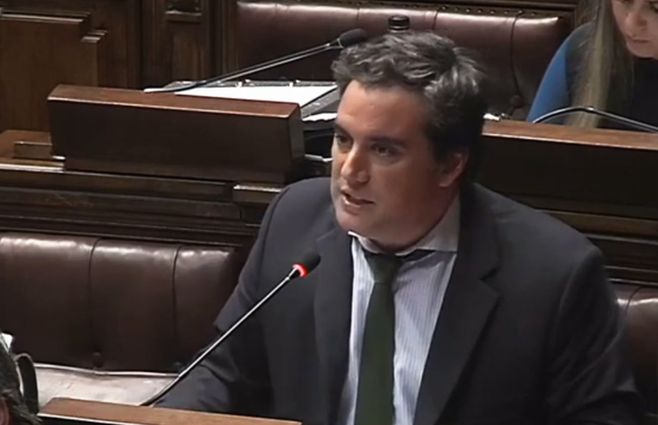 Captura de imagen de transmisión de Cámara de Representantes. Javier Radiccioni, exdiputado del PN.