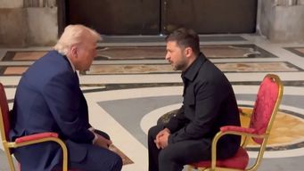 donald trump y volodimir zelenski se reunieron este sabado en la basilica de san pedro