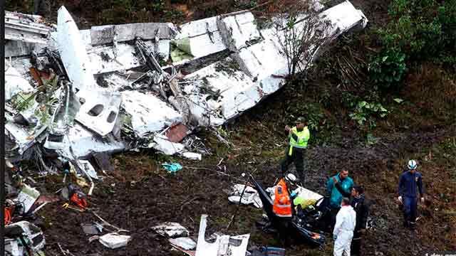 Audio de un piloto que fue testigo de caída libre del avión de Chapecoense