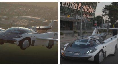 primer auto volador completo un vuelo de 35 minutos entre nitra y bratislava, en eslovaquia.