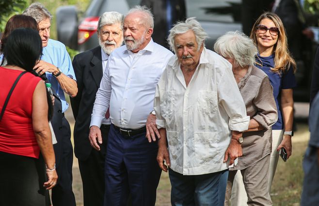 Lula en su visita a Mujica en enero de 2023. Foto: Foco UY