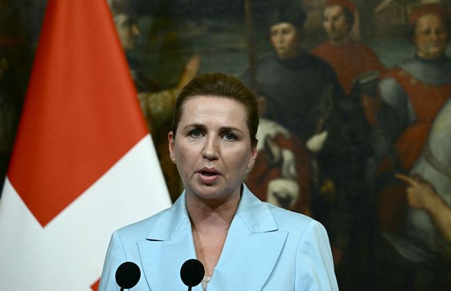 Primera ministra de Dinamarca Mette Frederiksen. Foto: AFP
