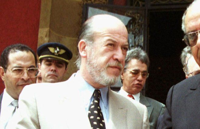 Hugo Fernández Faingold, en 1999, como vicepresidente de la República. Foto: archivo AFP.