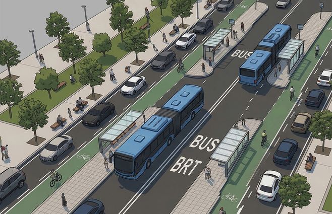 Así quedaría 18 de Julio con el nuevo proyecto de transporte: corredor central con única línea y viaje en 10 minutos