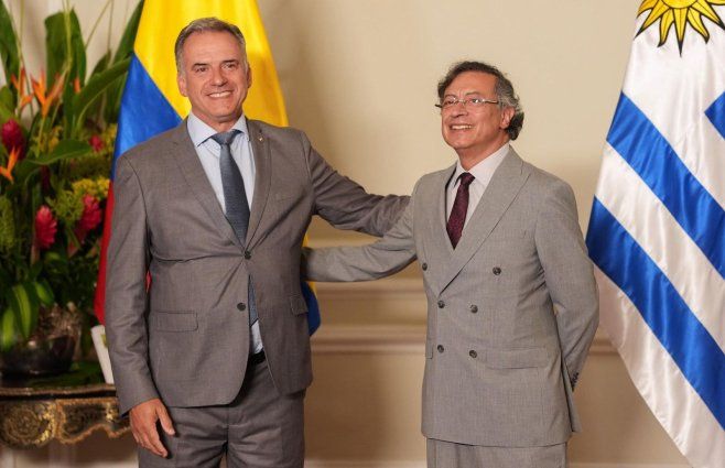 Foto: Gustavo Petro en X. Orsi se reunió con su par colombiano este viernes.