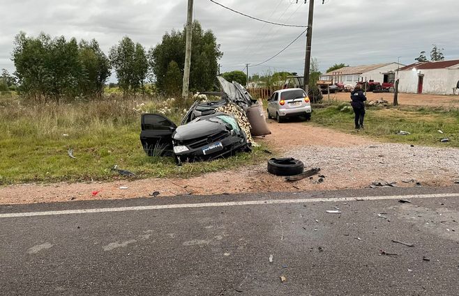 Siniestro de tránsito en ruta 12, Canelones. Foto: Policía Caminera.