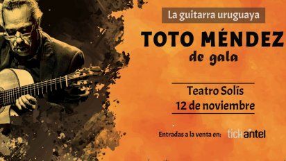 este 12 de noviembre llega al teatro solis toto mendez , de gala