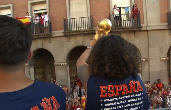 Foto: transmisión en vivo de la Selección de España.