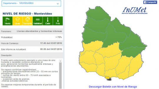 alerta amarilla