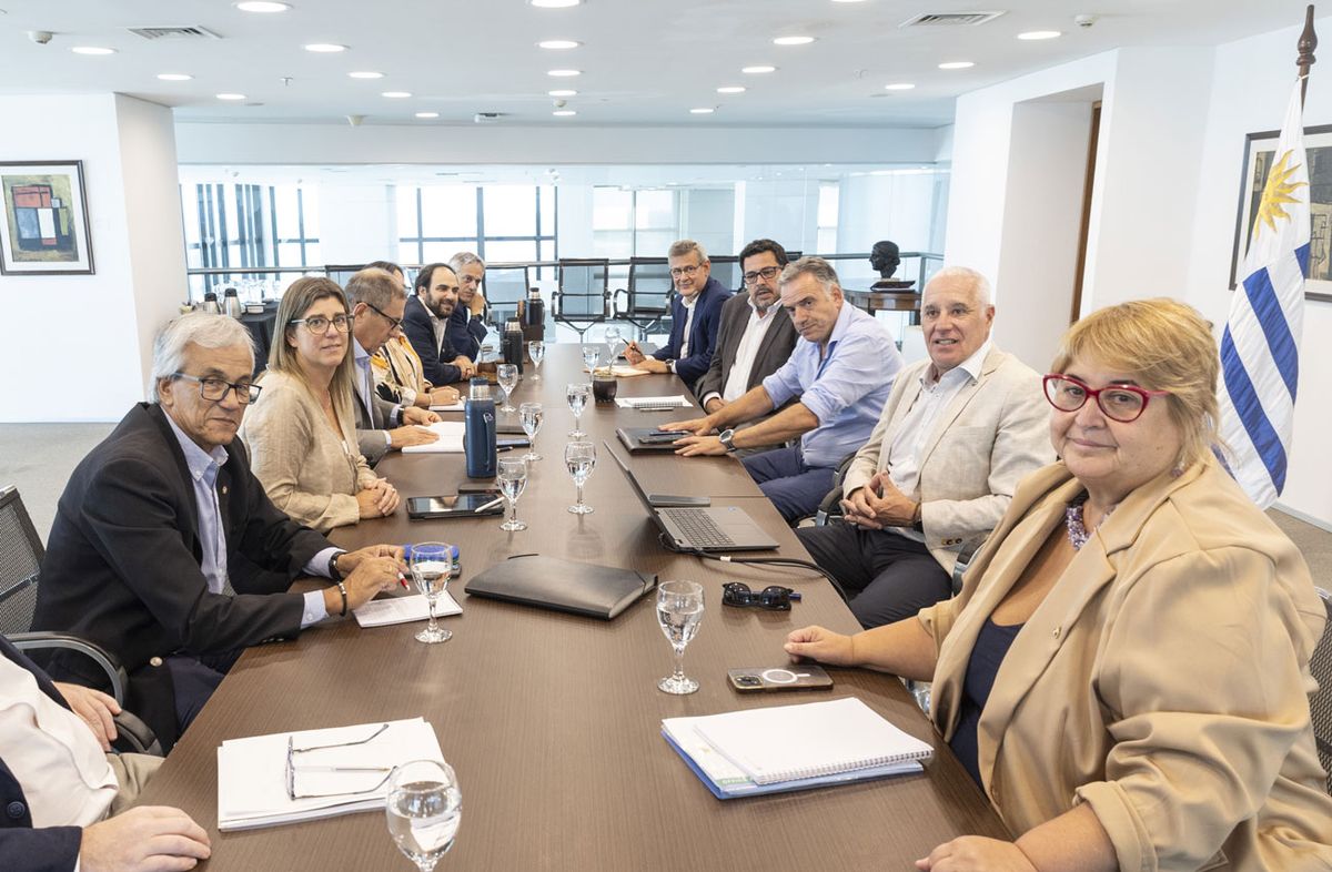 Yamandú Orsi con el gabinete de seguridad. Foto: Presidencia. Yamandú Orsi con el gabinete de seguridad. Foto: Presidencia.