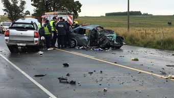 Siniestro de tránsito en ruta 3. Foto: Policía Caminera.