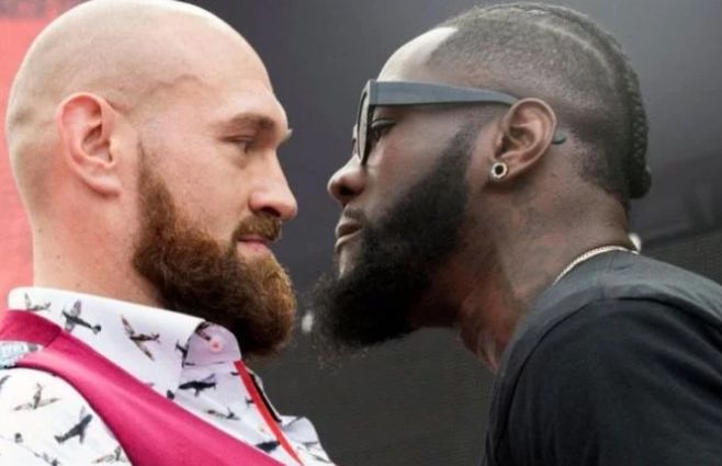 Los super pesados cara a cara para la revancha. Empataron en la primera ocasión pese a que Wilder (derecha) tiró a la lona a Fury. El mejor boxeo de Fury lo estaba dando ganador por puntos. 