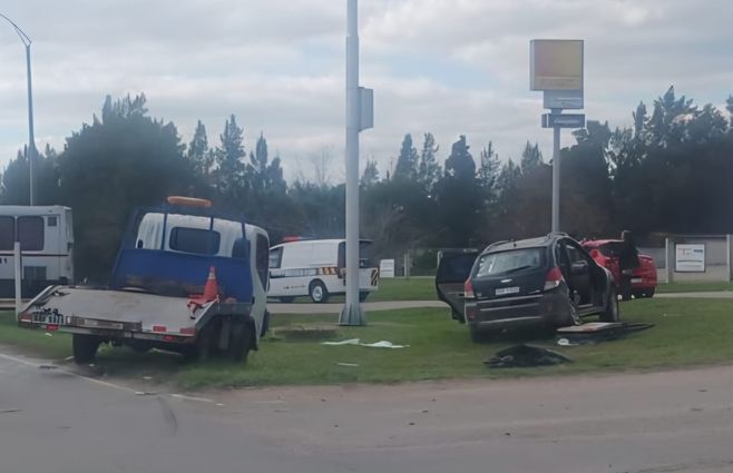Siniestro grave en ruta 5 y camino Fouquet. Foto: Policía Caminera. 