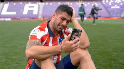 lo hizo: suarez le dio el campeonato al atletico con el gol del triunfo ante valladolid