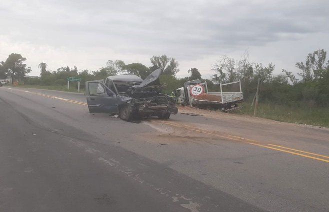 Accidente en ruta 3 de Paysandú. Foto: Pablo Blanc, corresponsal de Subrayado en Paysandú.