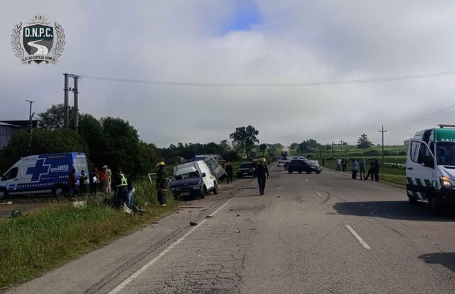 El lugar del accidente en ruta 7. Foto: Policía Caminera.