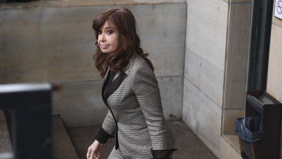 Cristina Fernández a la salida del juzgado.