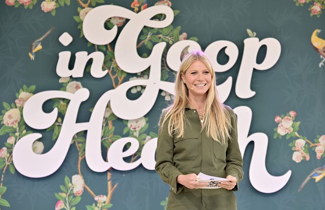 CEO de Goop Gwyneth Paltrow da una charla sobre salud en la Roling Green Nursery, en California. Mayo de 2019. El negocio ocupa cada vez más el tiempo que antes dedicaba al cine