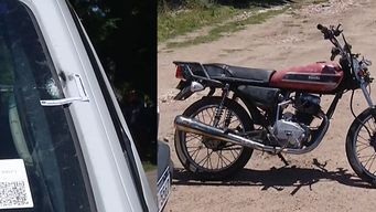 persecucion con disparos termina con los delincuentes profugos; tiraron un revolver y abandonaron la moto