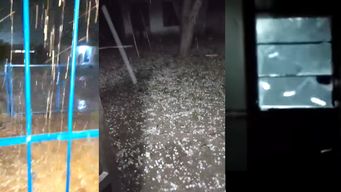 una tormenta intensa con abundante granizo afecto a varias localidades del pais: los videos