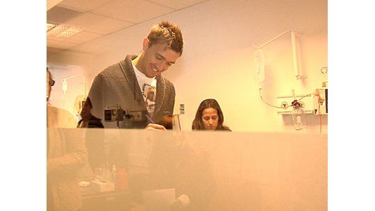 Fernando Muslera visitó a los niños de Fundación Pérez Scremini